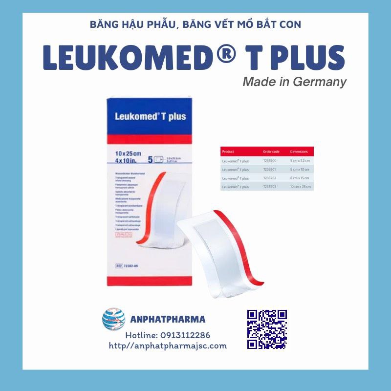 LEUKOMED® T PLUS-10cm*25cm-BĂNG HẬU PHẪU TRONG SUỐT