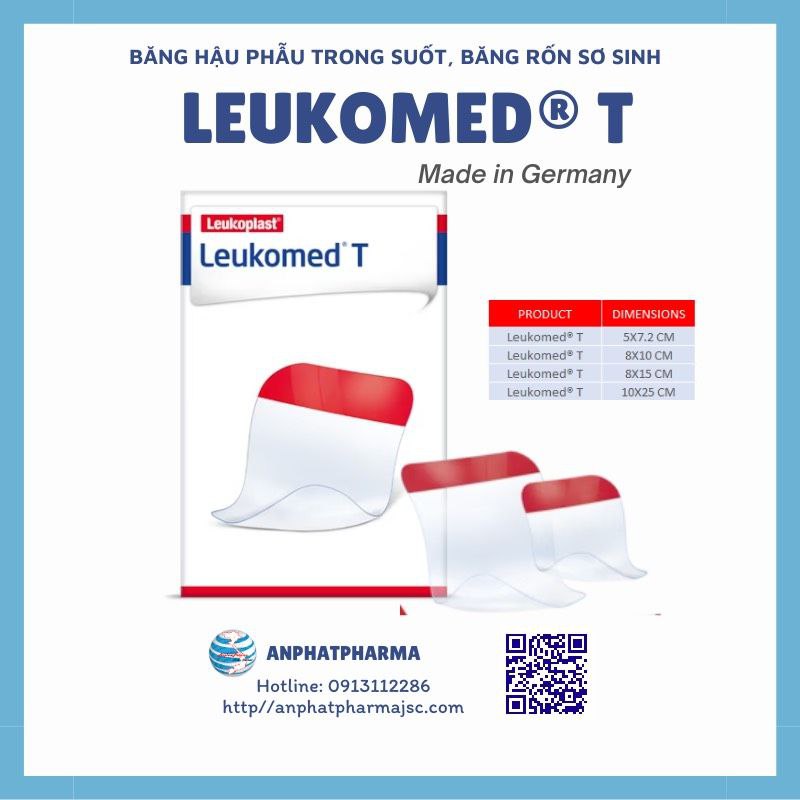 LEUKOMED® T-10cm*25cm-BĂNG VẾT THƯƠNG HẬU PHẪU TRONG SUỐT