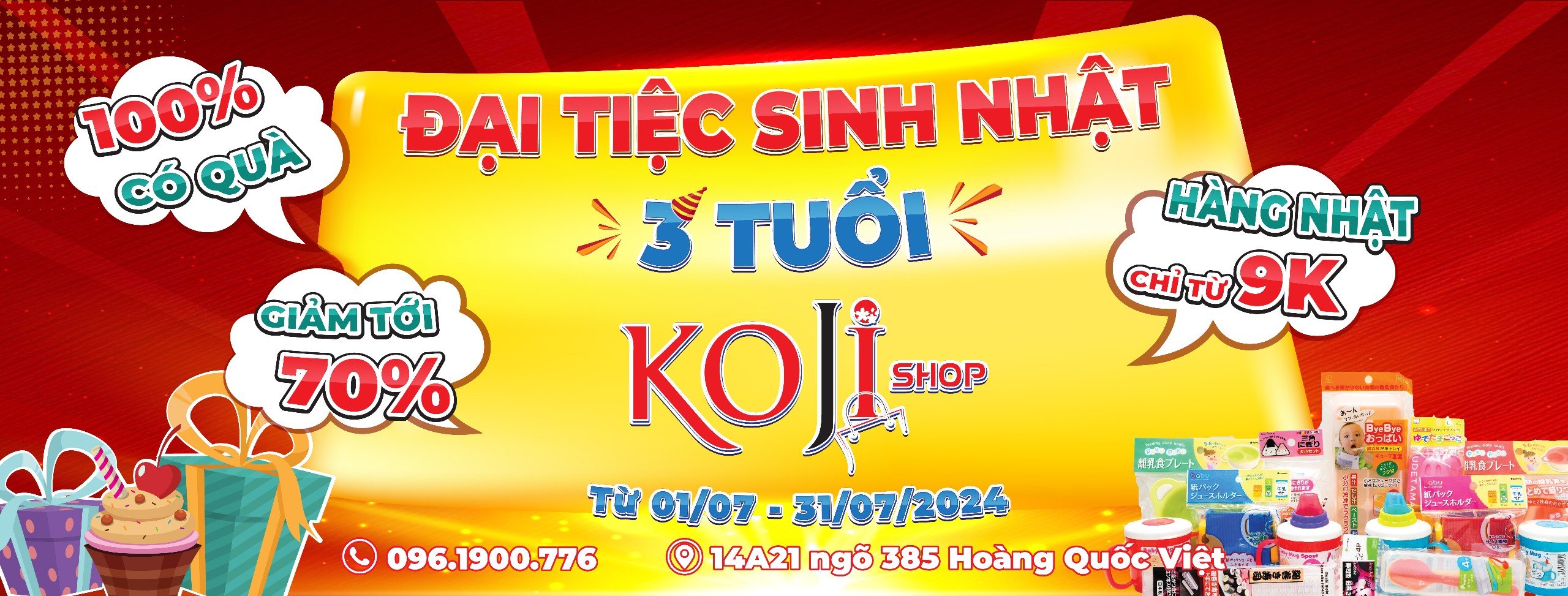 Đại tiệc ưu đãi Sinh Nhật 3 tuổi