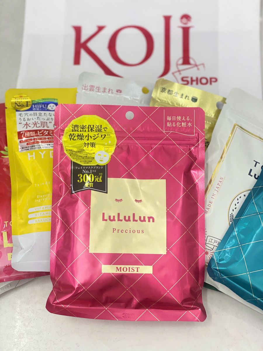 Mặt nạ giấy Lululun Precious Red Moist 4KS gói 7 miếng