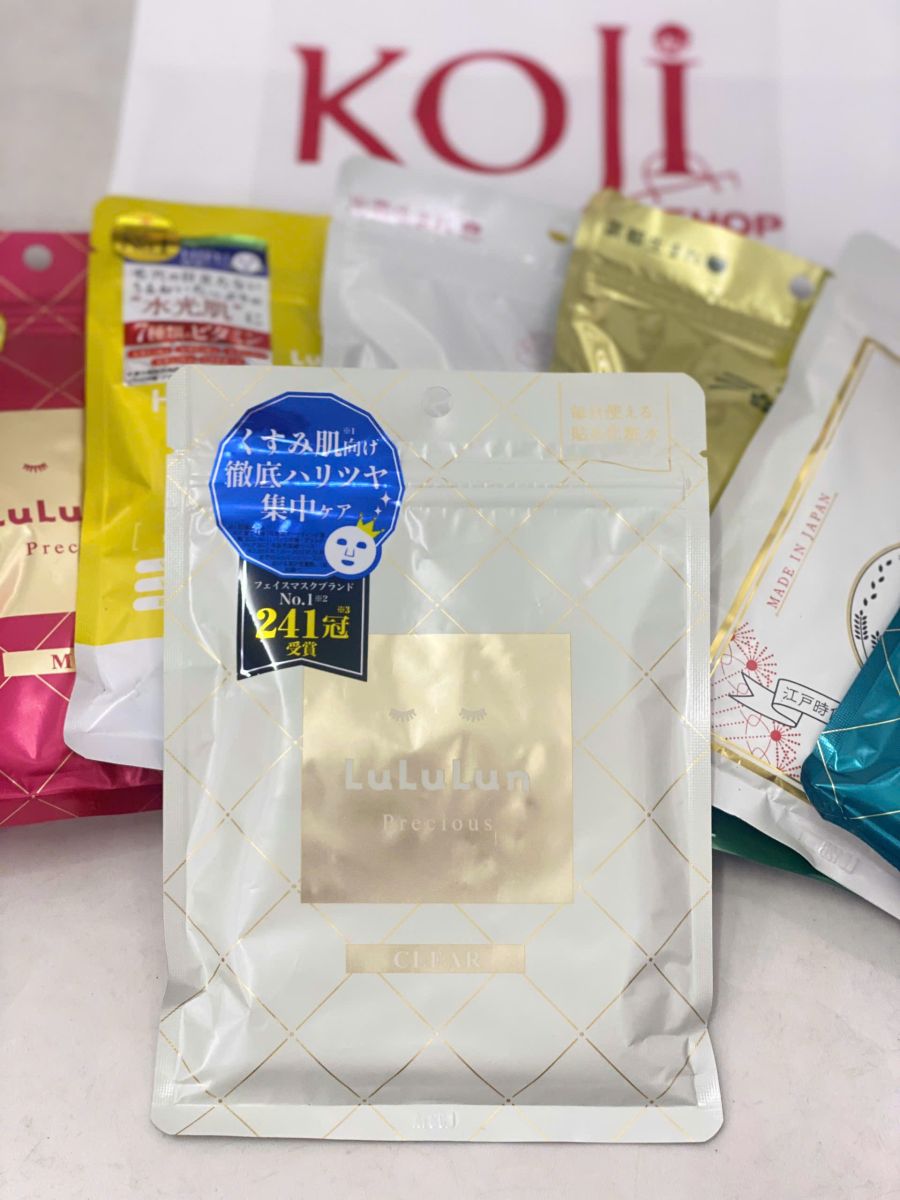 Mặt nạ giấy Lululun Precious White Clear 4KS gói 7 miếng