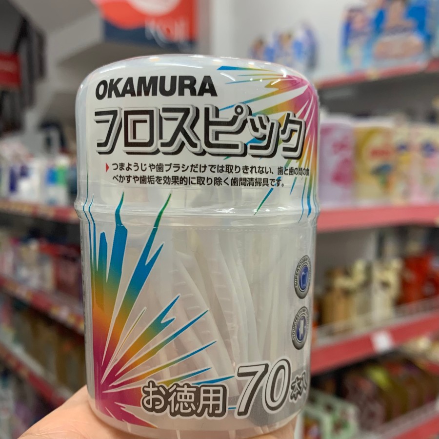 Tăm chỉ nha khoa OKAMURA - Hộp 70 chiếc