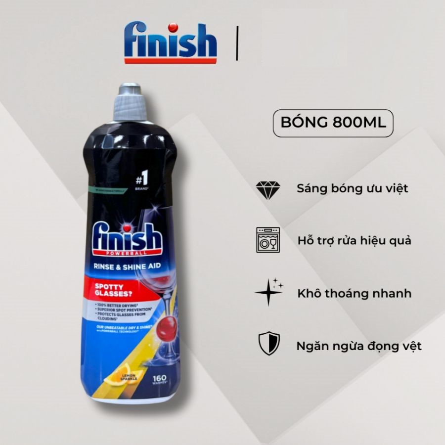 Nước làm bóng bát đĩa Finish 800ml