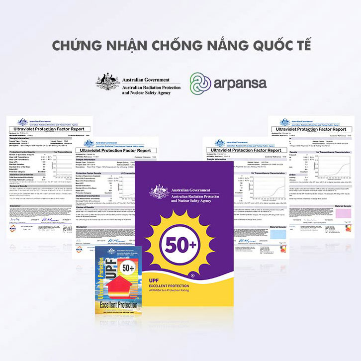 Chứng nhận chống nắng ARPANSA