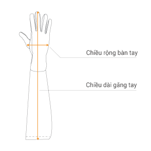 Kích thước găng tay chống nắng