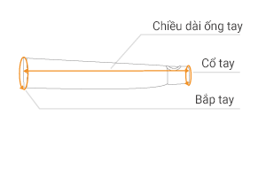 Kích thước ống tay chống nắng