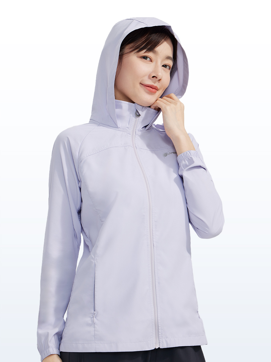 Áo khoác chống nắng nữ UV100 Suptex-Cool Slim-fit AC24528 giấu được nón