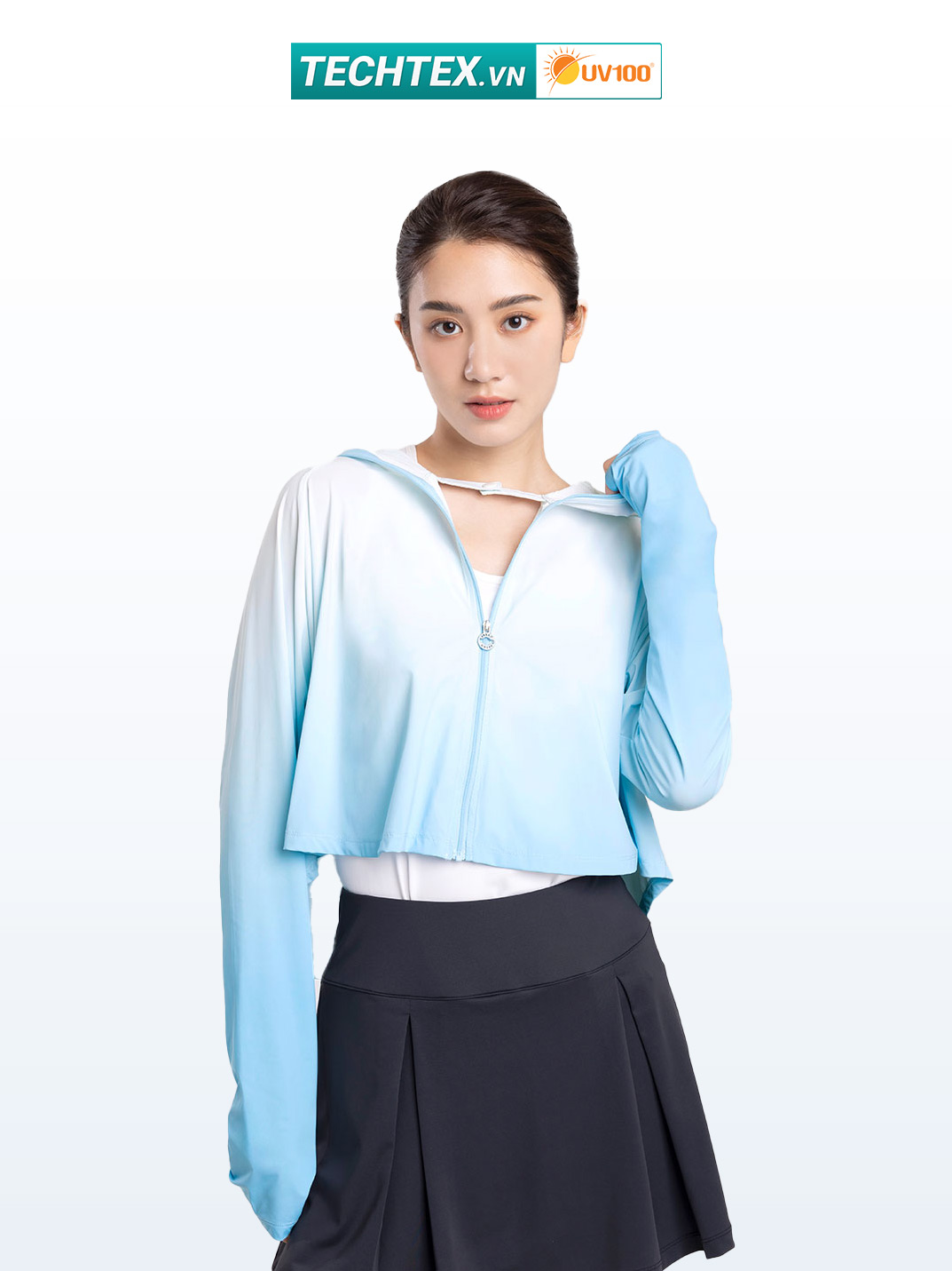 Áo khoác chống nắng nữ form cánh dơi UV100 Apex-Cool AE24089