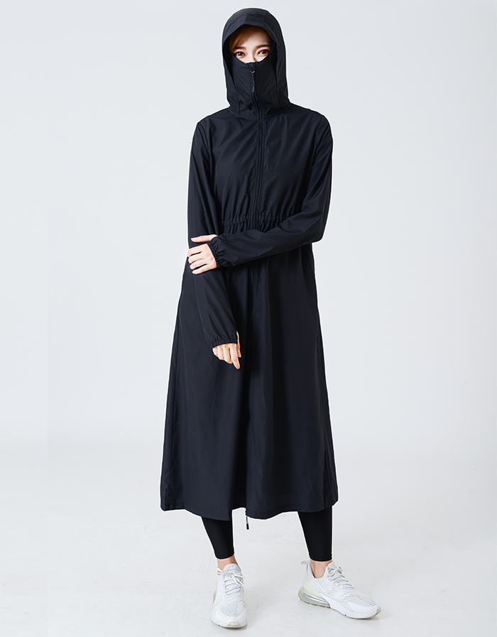 Áo chống nắng nữ toàn thân lanh nhung Nhật 2 lớp họa tiết hình dài kín chân  - áo chống nắng thân dài | Lazada.vn