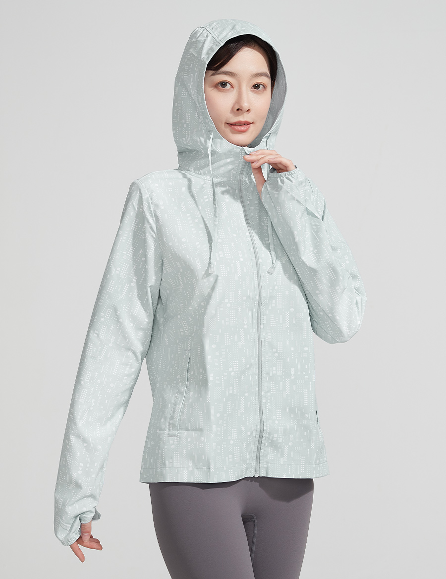 Áo khoác chống nắng nữ hoạ tiết UV100 Suptex-Cool AA23112 siêu mỏng nhẹ