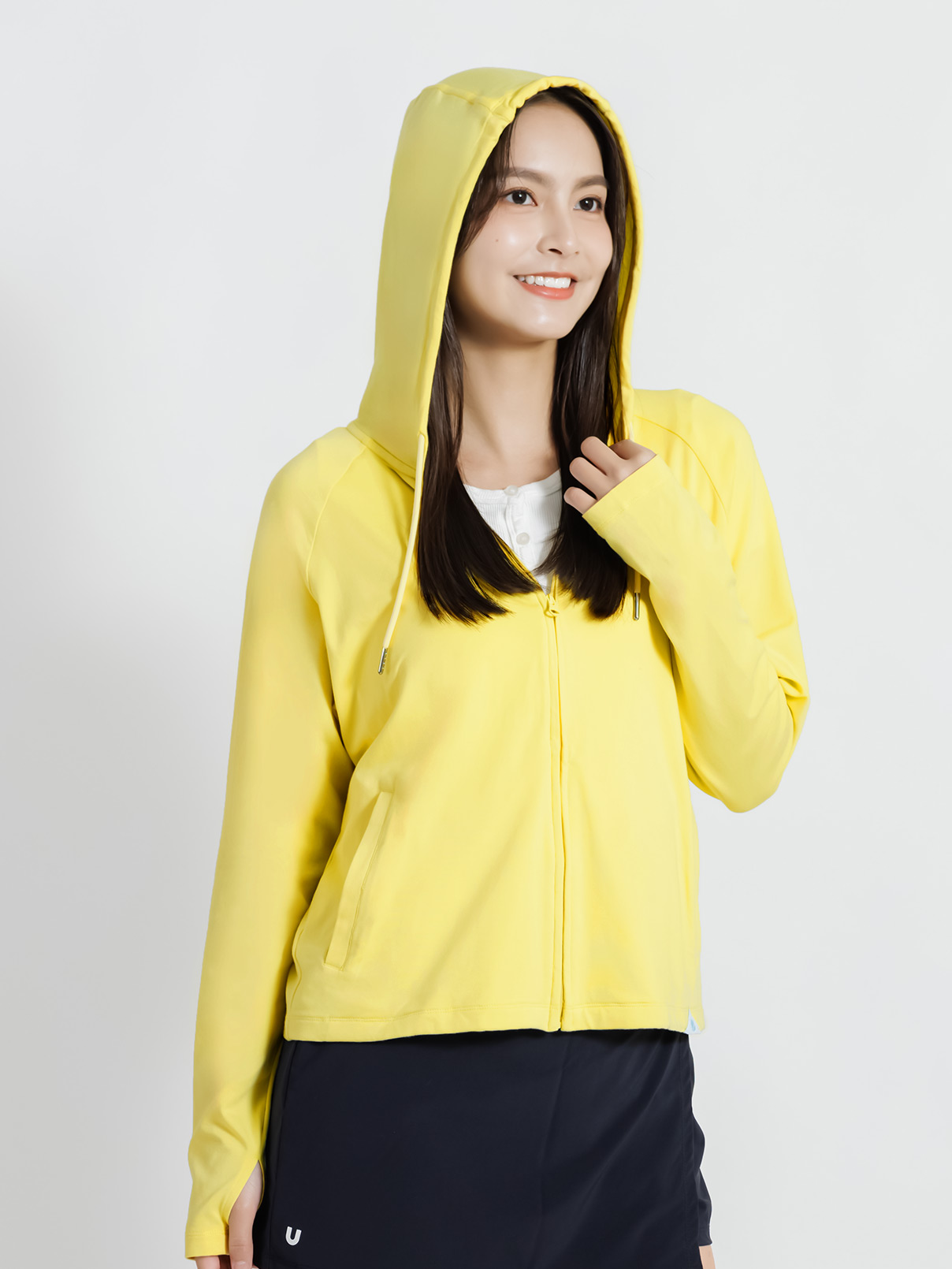 Áo khoác chống nắng nữ UV100 AA24086 cotton lụa thoáng mát