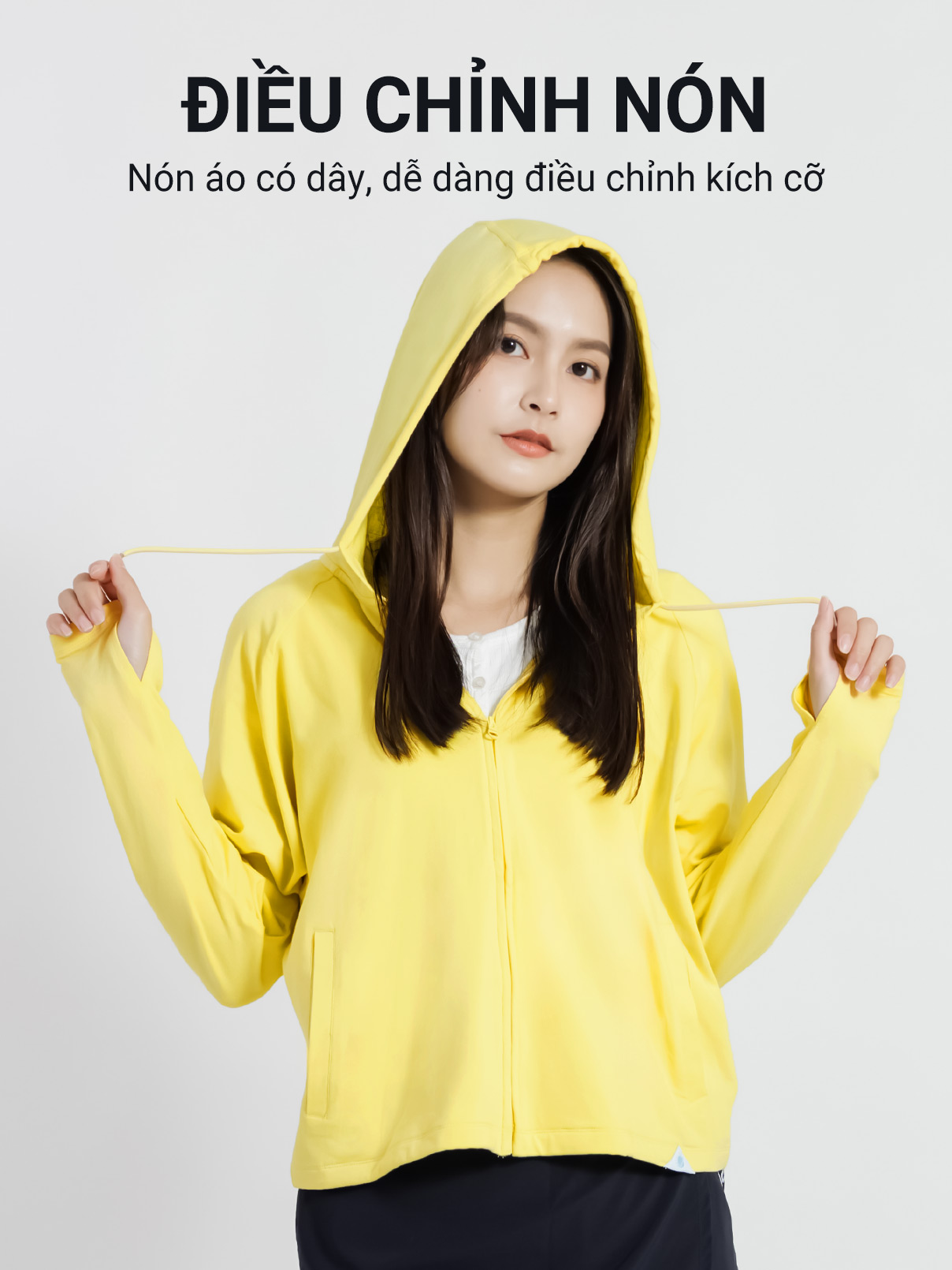 Áo khoác chống nắng nữ UV100 AA24086 cotton lụa thoáng mát
