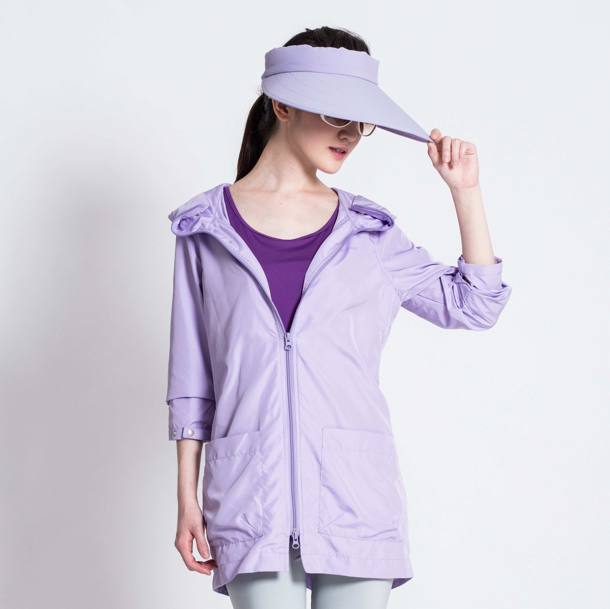 Áo khoác chống nắng nữ UV100 AA41181 dáng dài, chống bám nước