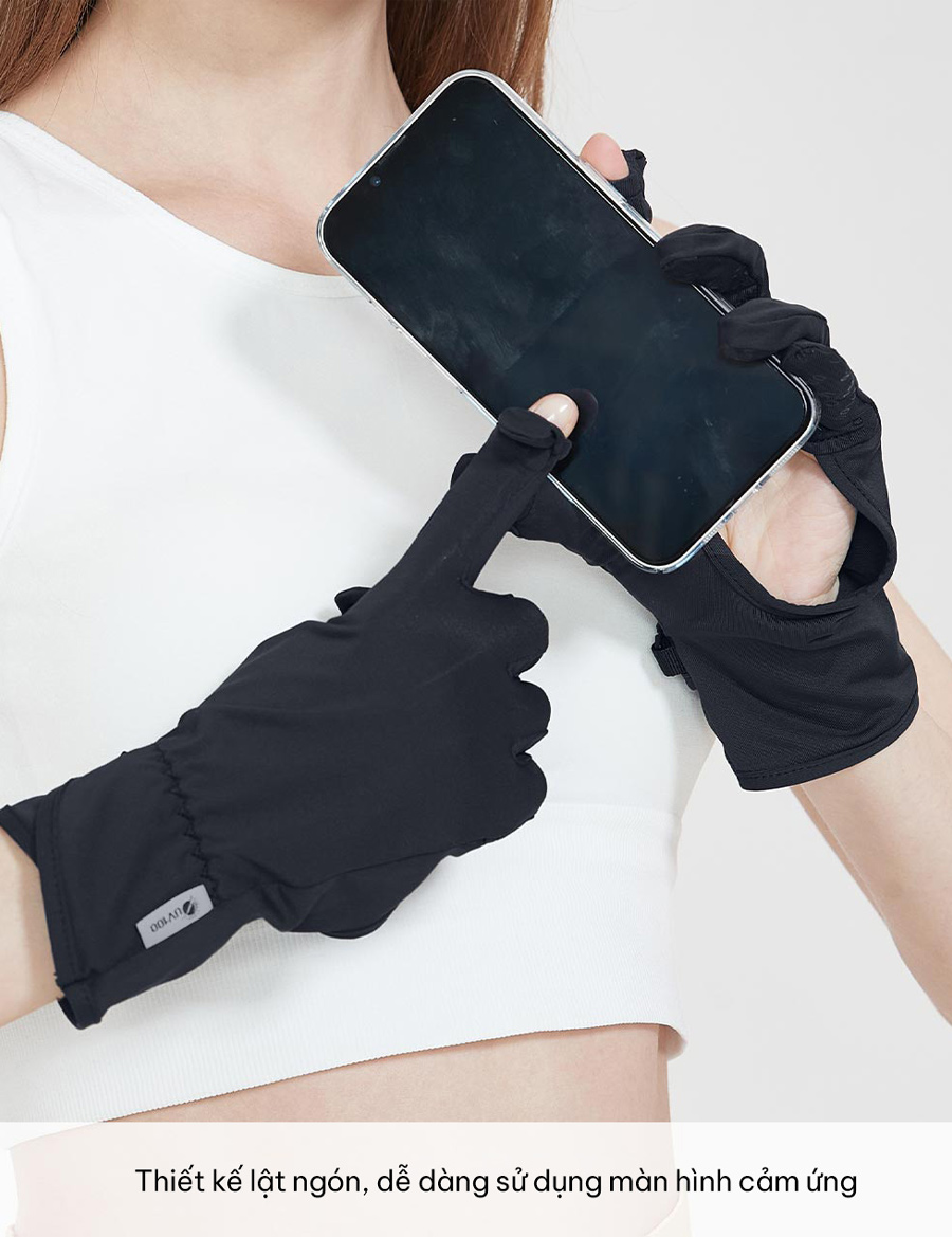 Găng tay chống nắng hở lòng bàn tay UV100 Apex-Cool KD23368