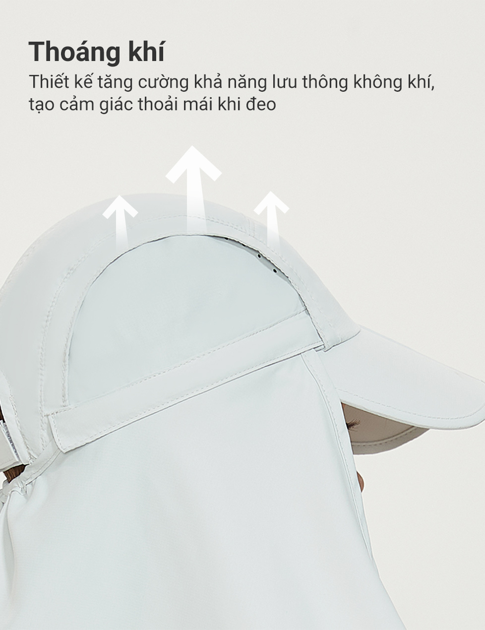 Nón chống nắng unisex có khăn che cổ UV100 Suptex-Cool MF23305