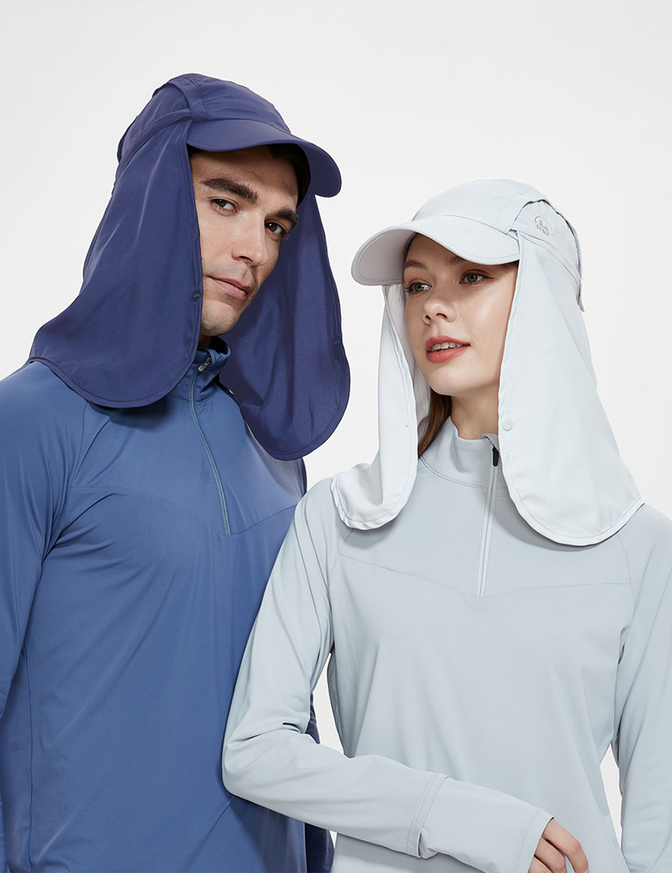 Nón chống nắng unisex có khăn che cổ UV100 Suptex-Cool MF23305
