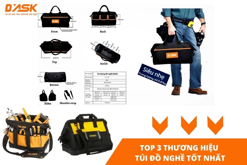 Top 3 thương hiệu túi đồ nghề tốt nhất dành cho người thợ điện