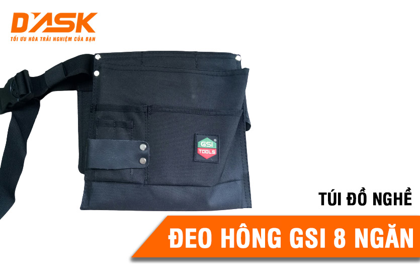 Túi đeo thắt lưng đựng đồ nghề GSI 8 ngăn