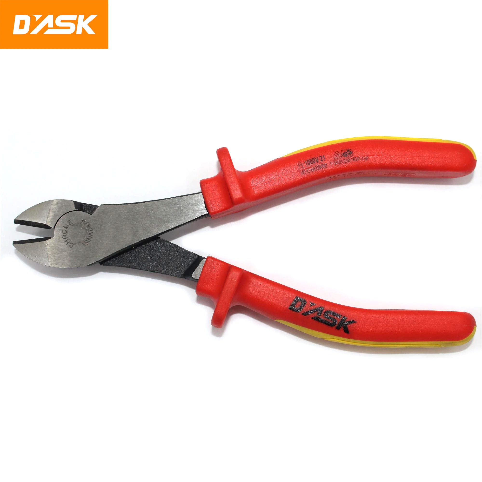Kìm cắt thân chéo cách điện VDE 1000V DASK cỡ 8