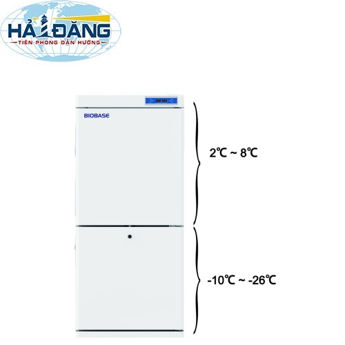 BDF-25V260 BIOBASE - Tủ lạnh 2 buồng, 2 dải nhiệt độ (-10oC đến -25oC và 2 đến 8oC)