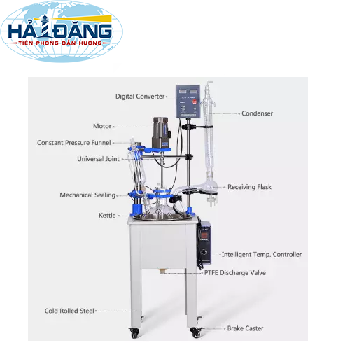 HỆ BÌNH PHẢN ỨNG VỎ KÉP 50 LÍT EXS-50L, KEDA-Trung Quốc