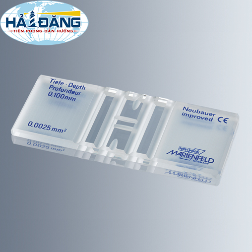 Buồng đếm Neubauer, tráng bạc với V-SLASH, 0650030 Marienfeld - Đức