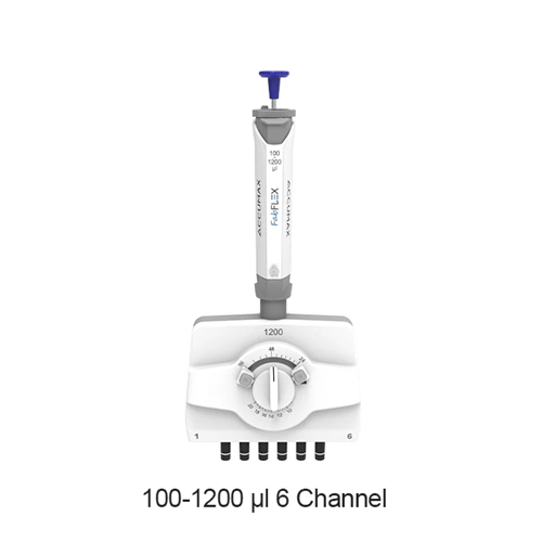 Micropipet Điều Chỉnh Khoảng Cách Đầu Típ 6 Kênh 100-1200ul Accumax FabFlex AFXM6-1200