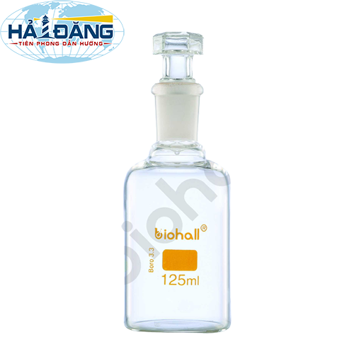Chai thủy tinh trắng nút mài 2000ml, BLS.1106.17 hãng Biohall - Đức