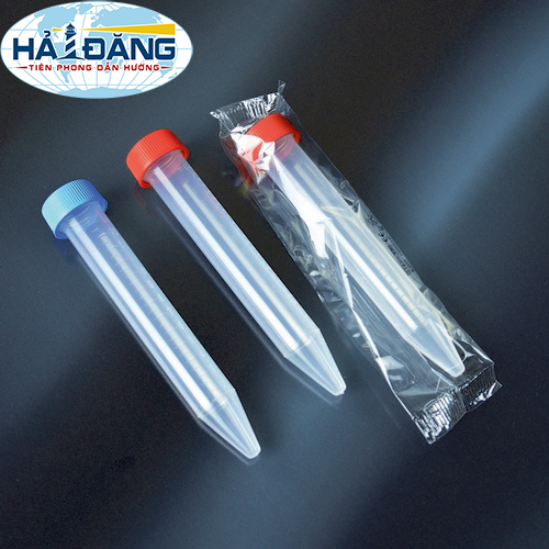 Ống ly tâm nhựa 15ml, Ø17 x 120 mm,đáy nhọn hãng Aptaca-Ý