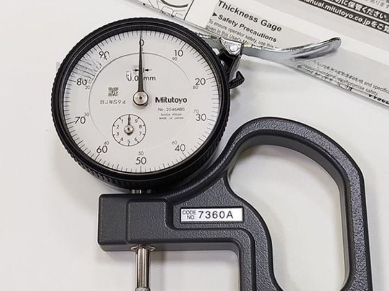  Đồng hồ hiển thị các chỉ số đo rõ ràng của đồng hồ đo độ dày Mitutoyo 7360A (0-10mm)
