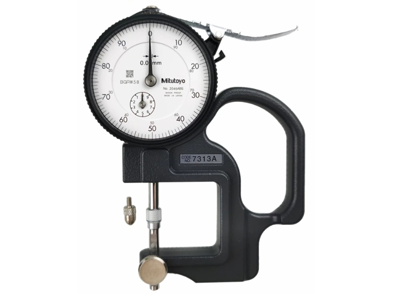 đồng hồ đo độ dày Mitutoyo 7313A (0-10mm) có thiết kế chắc chắn, bền bỉ, tuổi thọ cao