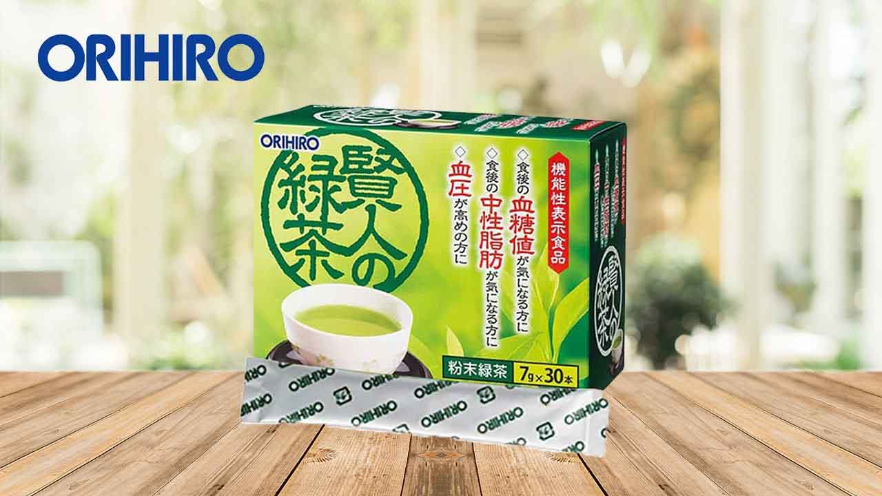 Trà xanh Orihiro Sage 30 gói của Nhật Bản, làm giảm mỡ máu 