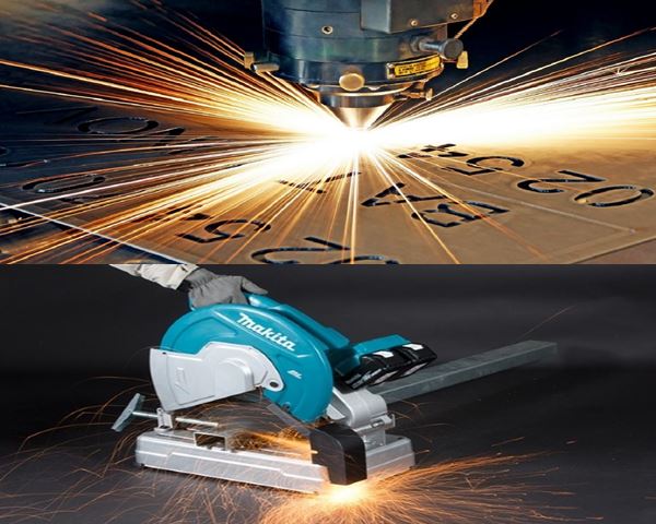 So sánh máy cắt sắt bằng lưỡi và máy cắt sắt laser