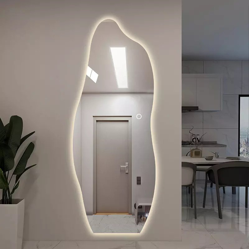 khắc gương đèn led kiểu vô định trang trí