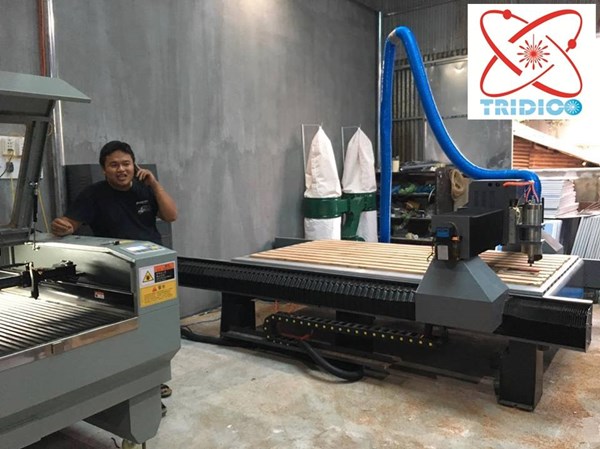 không gian để máy cnc