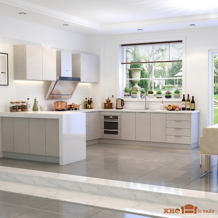 Tủ Bếp Gỗ Hiện Đại TB-42