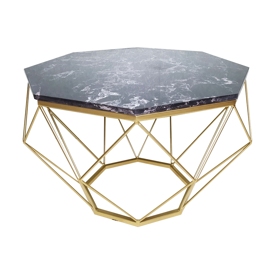 Bàn sofa kim cương mặt đá khung sắt sơn tĩnh điện BTS-19