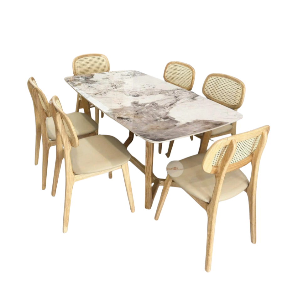 Bộ Bàn Ăn Cao Cấp 6 Ghế BBA-107
