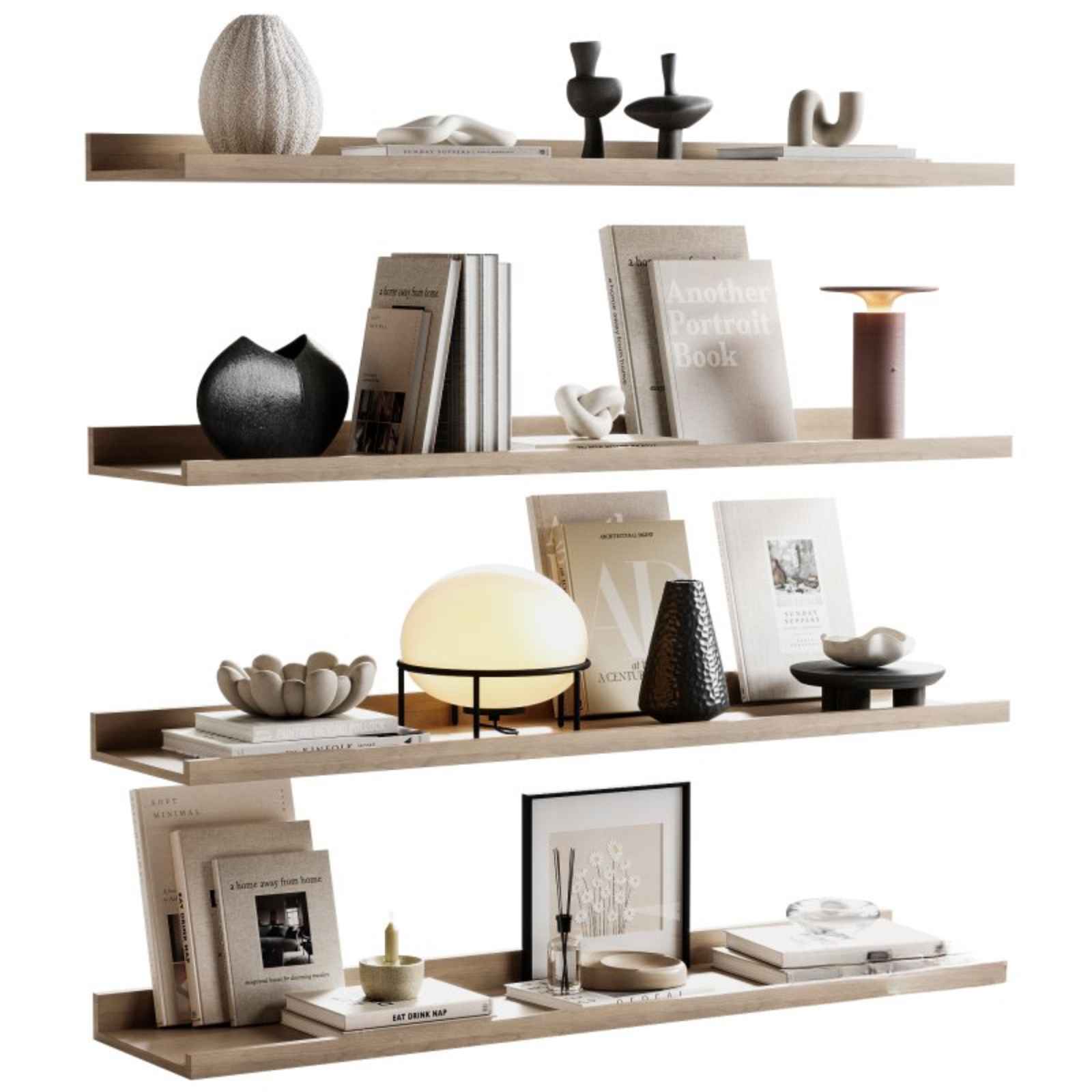 Kệ Gỗ Decor Treo Tường Combo 4 cái KT-09