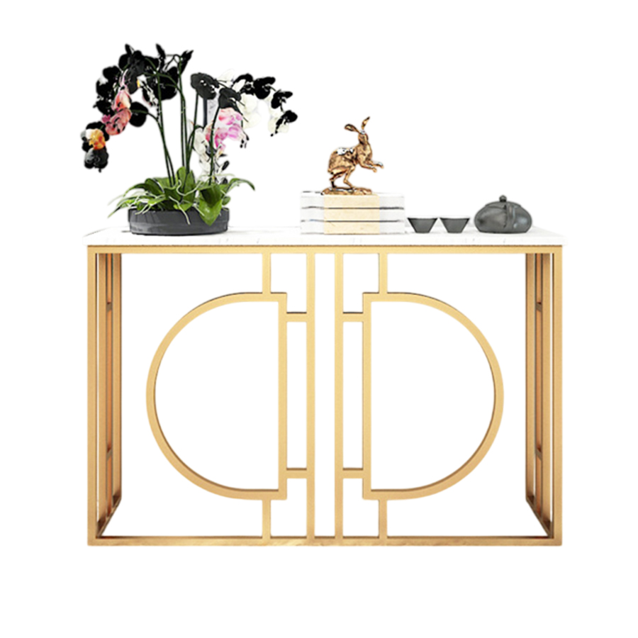 Bàn console chân sắt mặt đá BCL-07