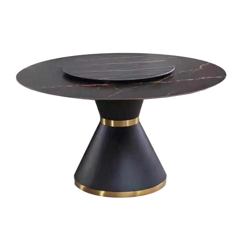 Bàn ăn tròn 2 mặt đá xoay nhập khẩu BA-22