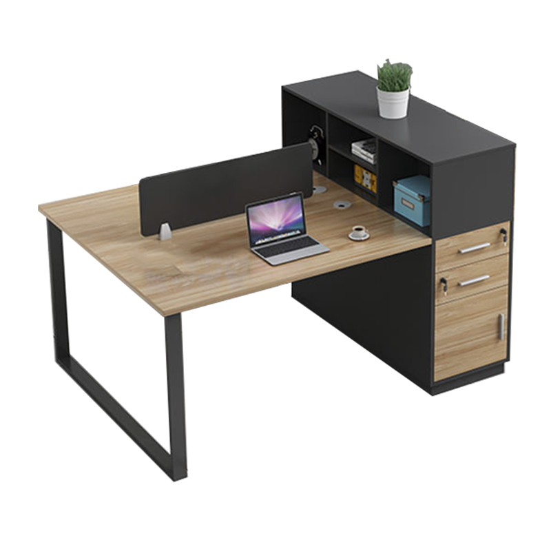 Bàn đôi văn phòng gỗ MDF kết hợp khung chân sắt NV-002