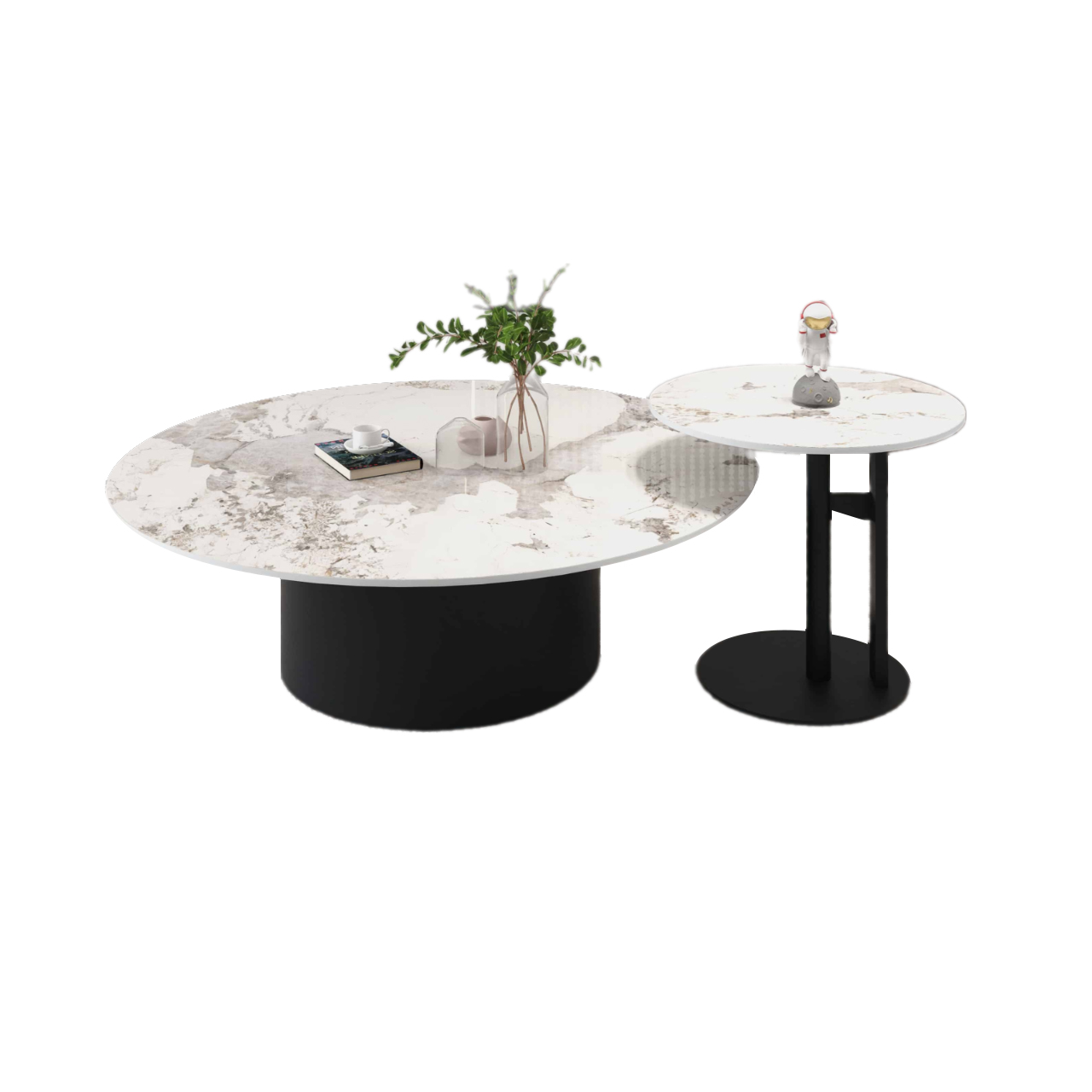 Bộ bàn sofa đôi chân sắt mặt đá hiện đại BTS-31