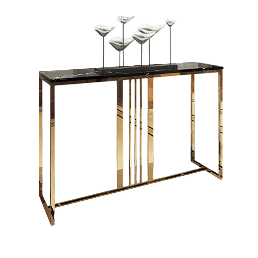 Bàn console mặt đá kết hợp chân inox mạ vàng sang trọng BCL-14