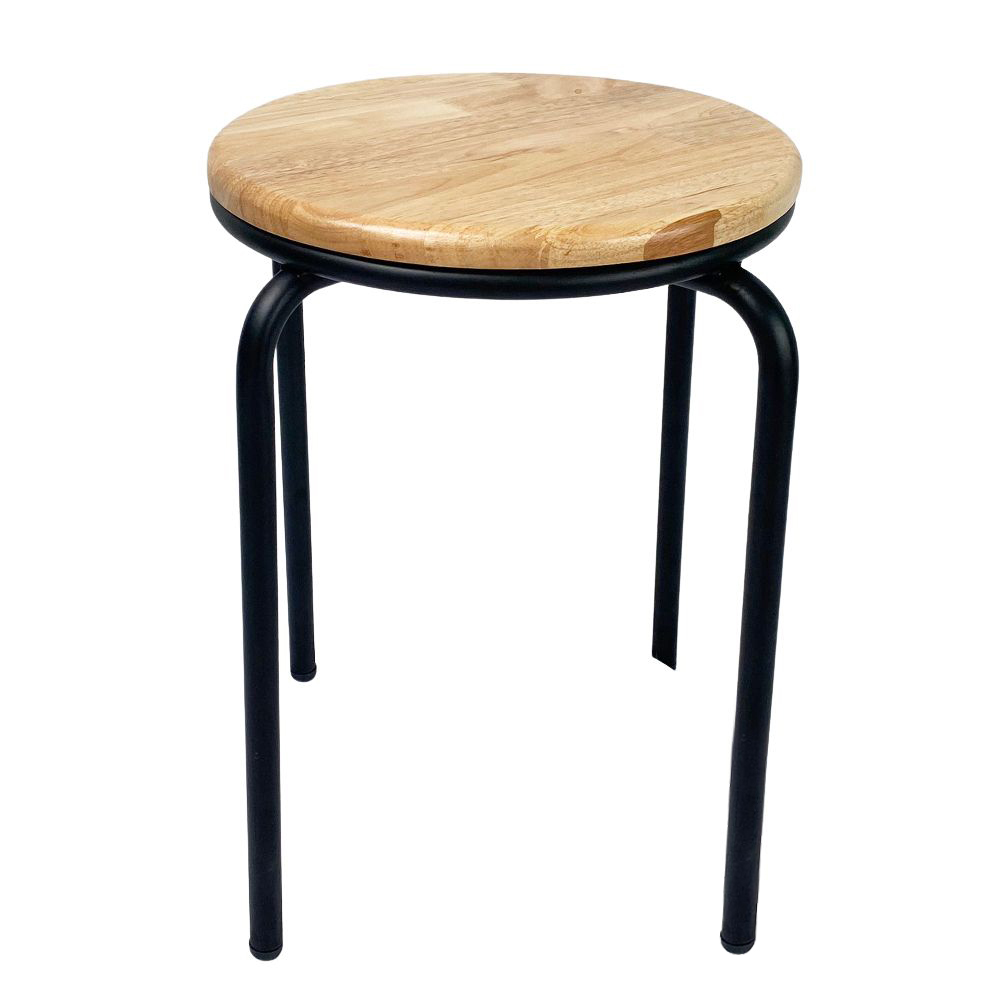 Ghế ngồi đơn giản chân sắt mặt gỗ GCF-21