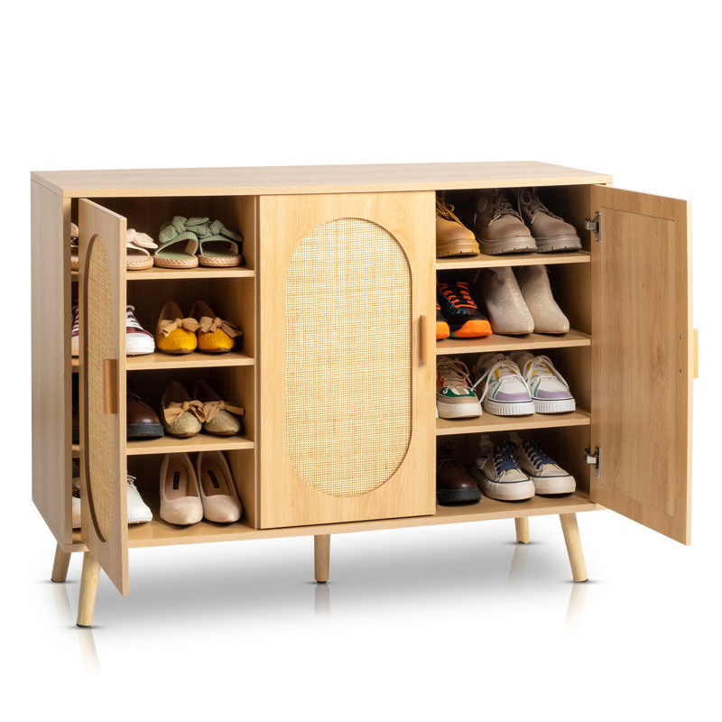 Tủ giày cánh mành mây đan caro KG-40