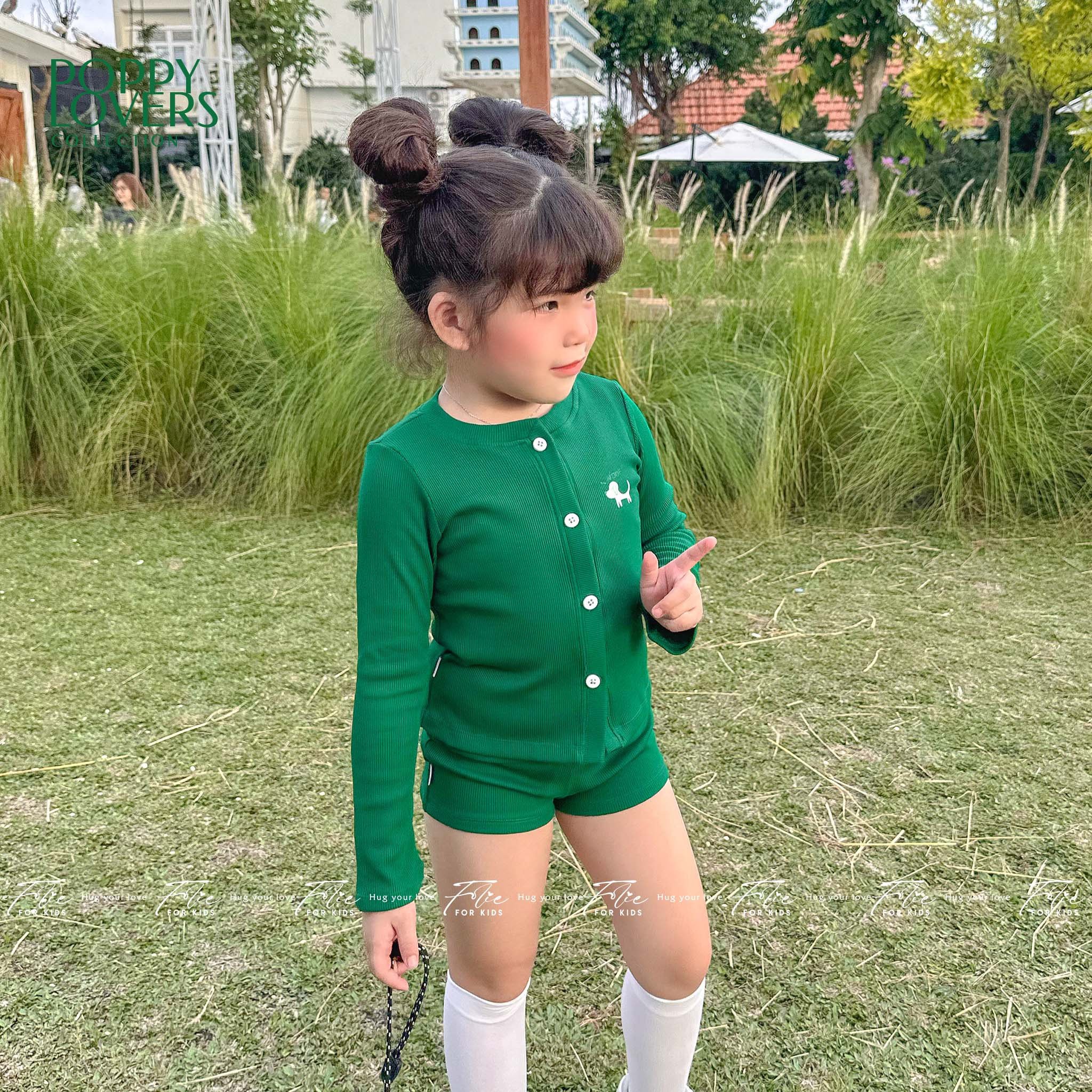 Bộ mặc nhà cho bé FKLA4Q1.9 xanh lá 