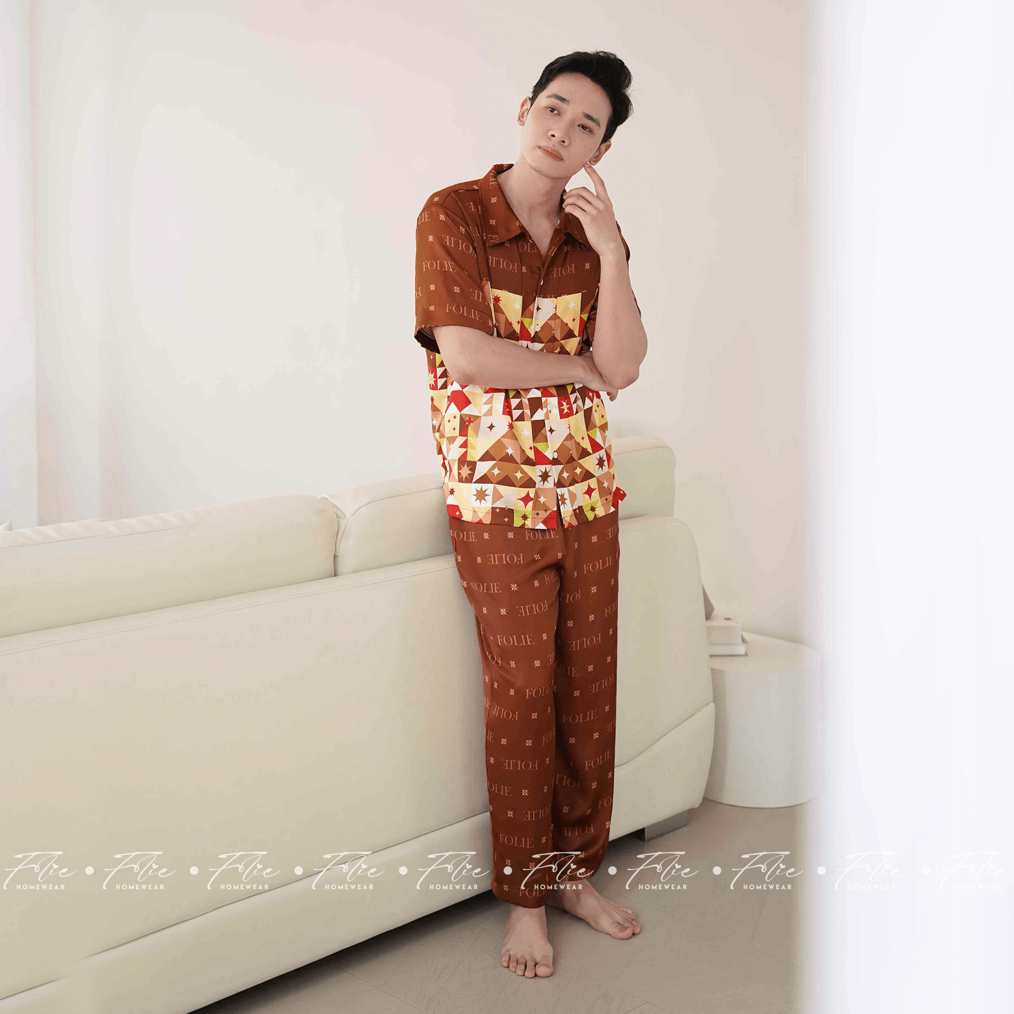 COUPLE COMBO 1 (Nâu) - Set đồ mặc nhà 