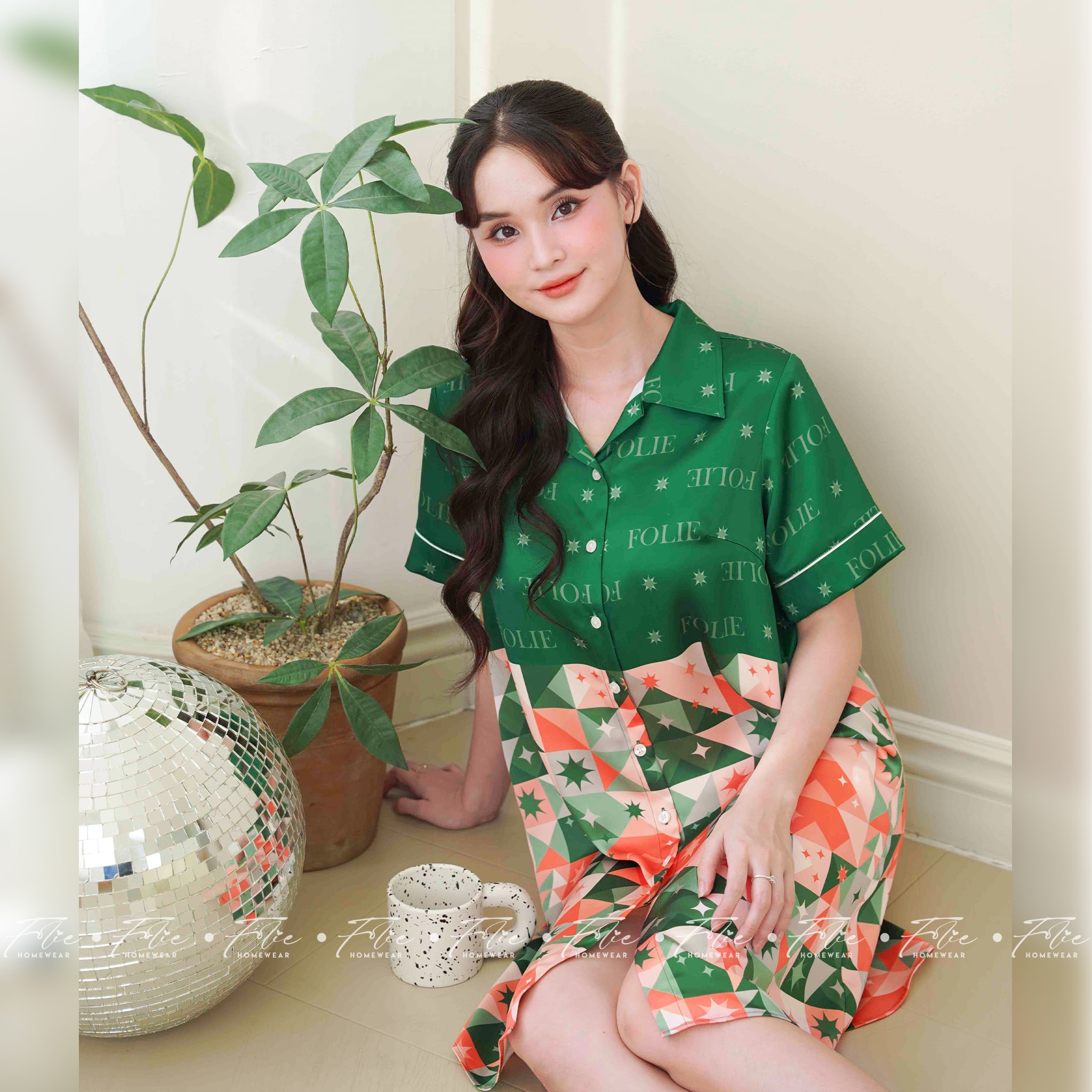 COUPLE COMBO 1 (Xanh lá) - Set đồ mặc nhà 