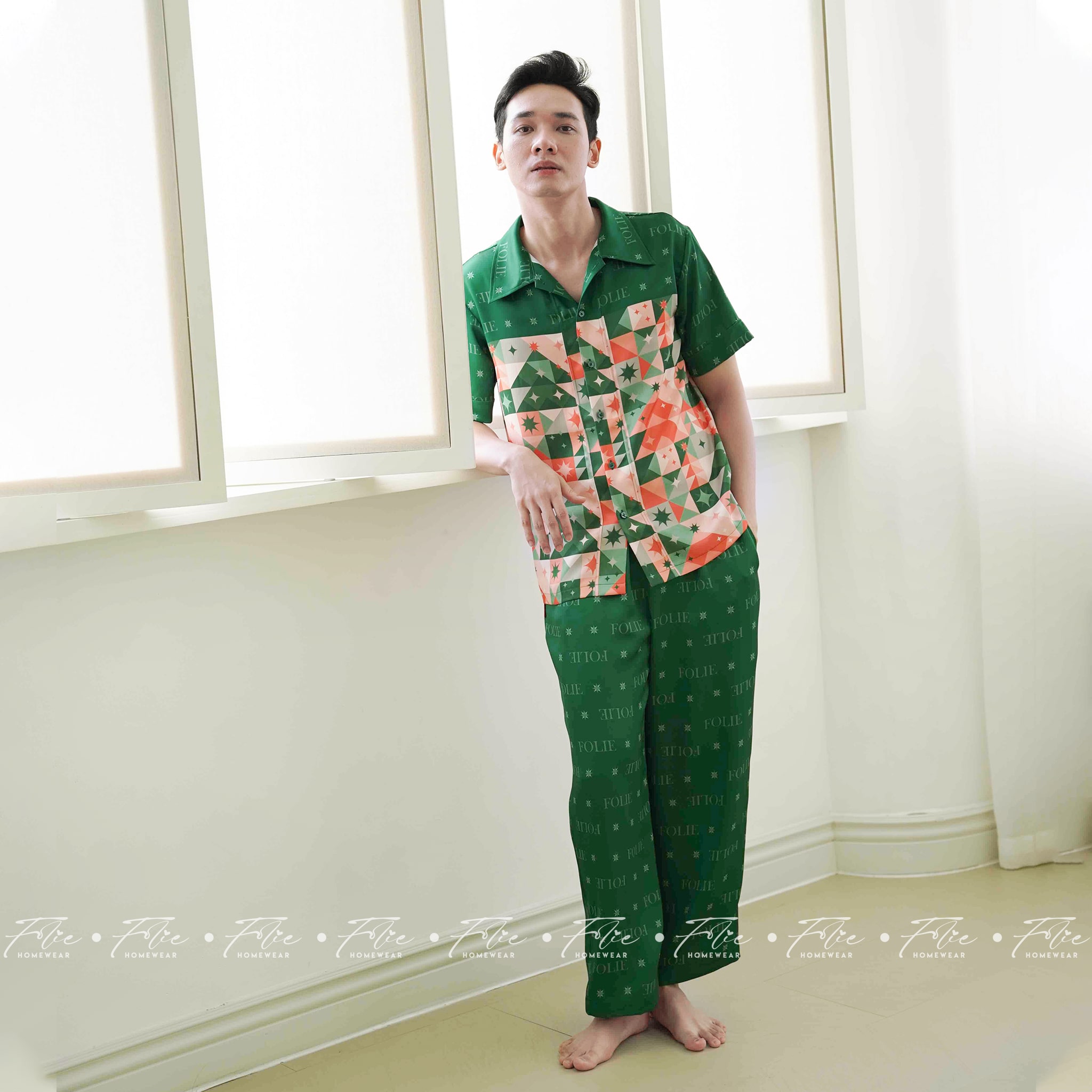 COUPLE COMBO 1 (Xanh lá) - Set đồ mặc nhà 